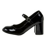 Black Shiny 8 cm GOGO-50 Pumps Shoes