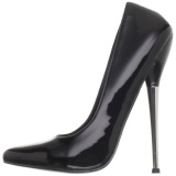 Black Varnished 16 cm DAGGER-01 Women Pumps Shoes Stiletto Heels