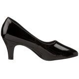 Black Varnished 8 cm DIVINE-420W Pumps with low heels