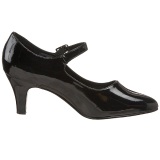 Black Varnished 8 cm DIVINE-440 Pumps with low heels