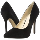 Black Velvet 13 cm AMUSE-20 pointed toe stiletto pumps