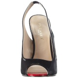 Black slingback 13 cm SEXY-08 high heels slingbacks shoes