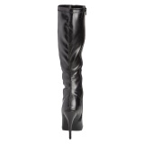 Black vegan boots 13 cm SEDUCE-2000 pointed toe stiletto boots