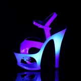 Blue 18 cm MOON-711MER Neon platform high heels shoes