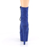 Blue Leatherette 18 cm ADORE-1020FS lace up ankle boots