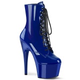 Blue Patent 18 cm ADORE-1020 womens platform ankle boots