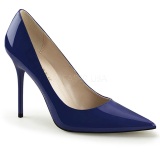 Blue Varnished 10 cm CLASSIQUE-20 pointed toe stiletto pumps