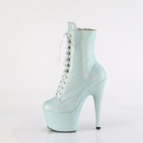 Blue glitter 18 cm ADORE high heels ankle boots platform