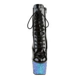 Blue glitter 18 cm Pleaser ADORE-1020LG Pole dancing ankle boots