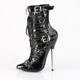 Bow Tie ankle boots women 16 cm pointed toe metal heeled stiletto boots