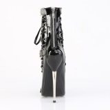 Bow Tie ankle boots women 16 cm pointed toe metal heeled stiletto boots