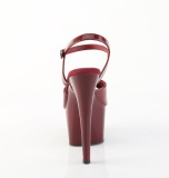 Burgundy 18 cm ADORE-709 pleaser platform high heels sandals shoes