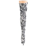 Dollar bills 20 cm ADORE-3000DP Exotic pole dance overknee boots