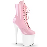 FLAMINGO-1020 20 cm pleaser high heels ankle boots rose