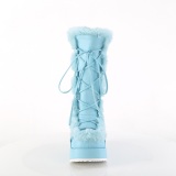 Faux Fur Trim 7 cm CUBBY-311 lolita alternative womens boots platform in blue