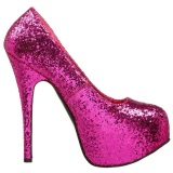 Fuchsia Glitter 14,5 cm Burlesque BORDELLO TEEZE-06G Platform Pumps