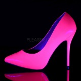 Fuchsia Neon 13 cm AMUSE-20 pointed toe stiletto pumps