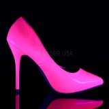 Fuchsia Neon 13 cm AMUSE-20 pointed toe stiletto pumps