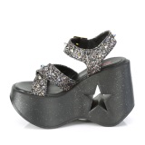 Glitter 13 cm DemoniaCult DYNAMITE-02 lolita sandals wedge sandals