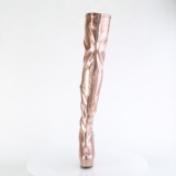 Gold 15 cm DELIGHT-3000HWR Hologram exotic pole dance overknee boots