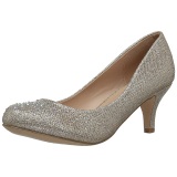 Gold Rhinestone 6,5 cm DORIS-06 High Heeled Evening Pumps Shoes