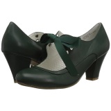 Green 6,5 cm WIGGLE-32 retro vintage cuben heels maryjane pumps