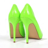 Green Neon 13 cm AMUSE-20 pointed toe stiletto pumps