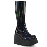 Hologram 11,5 cm SHAKER-65 demoniacult knee boots wedges platform