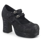 Lace Fabric 9,5 cm DemoniaCult GOTHIKA-09 lolita platform shoes