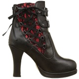 Leatherette 10 cm DemoniaCult CRYPTO-51 platform womens ankle boots