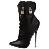 Leatherette 16 cm DAGGER-1023 Lace Up Ankle Calf Women Boots