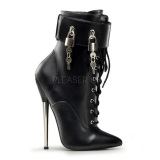 Leatherette 16 cm DAGGER-1023 fetish ankle boots womens