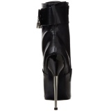 Leatherette 16 cm DAGGER-1023 fetish ankle boots womens