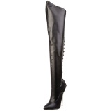 Leatherette 16 cm DAGGER-3060 fetish overknee boots