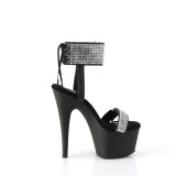 Leatherette rhinestone 18 cm ADORE-770 pleaser high heels with ankle cuff