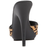 Leopard 13 cm Fabulicious POISE-501FUR womens mules shoes