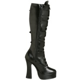 Matte 13 cm ELECTRA-2042 buckle womens boots with platform