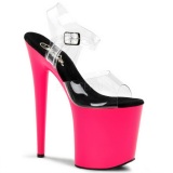 Neon Pink 20 cm Pleaser FLAMINGO-808UV High Heel Platform