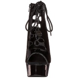 Patent 16 cm Pleaser DELIGHT-600-20 Platform Ankle Calf Boots