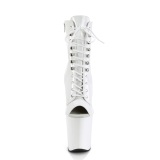 Patent 20 cm XTREME-1021 White ankle boots high heels