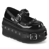 Patent 9 cm DAMNED-20 emo platform maryjane shoes with buckles