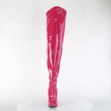 Pink 13 cm SEDUCE-3000WC thigh high stretch overknee boots with wide calf