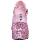 Pink Glitter 11 cm MARYJANE-50G Platform Pumps Mary Jane