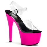 Pink Neon 18 cm ADORE-708UV High Heels Platform