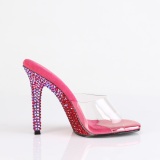 Pink mules 11,5 cm GALA-01DMM strass high heeled mules