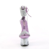 Purple 18 cm SKY-327RSI pleaser high heels with strass ankle cuff