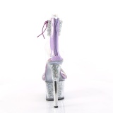 Purple 18 cm SKY-327RSI pleaser high heels with strass ankle cuff