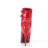 Red 15 cm DOMINA-1023 ankle boots stiletto high heels