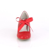 Red 6,5 cm WIGGLE-32 retro vintage cuben heels maryjane pumps