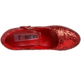 Red Glitter 11 cm MARYJANE-50G Platform Pumps Mary Jane